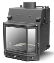 Камины отопительные. Каминная топка PL-190 Pryzma (раздел, 12 кВт Лехма